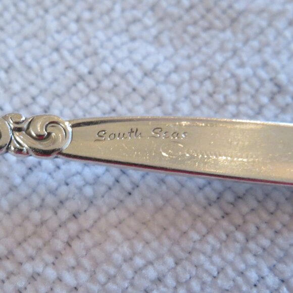 ONEIDA Vintage South Seas Silverplate Demitasse Spoon Set of 8 - Picture 3 of 3